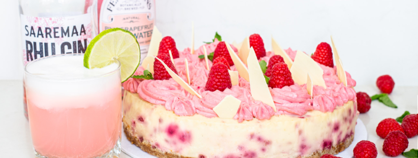 Toorjuustukook valge šokolaadi ja vaarikatega